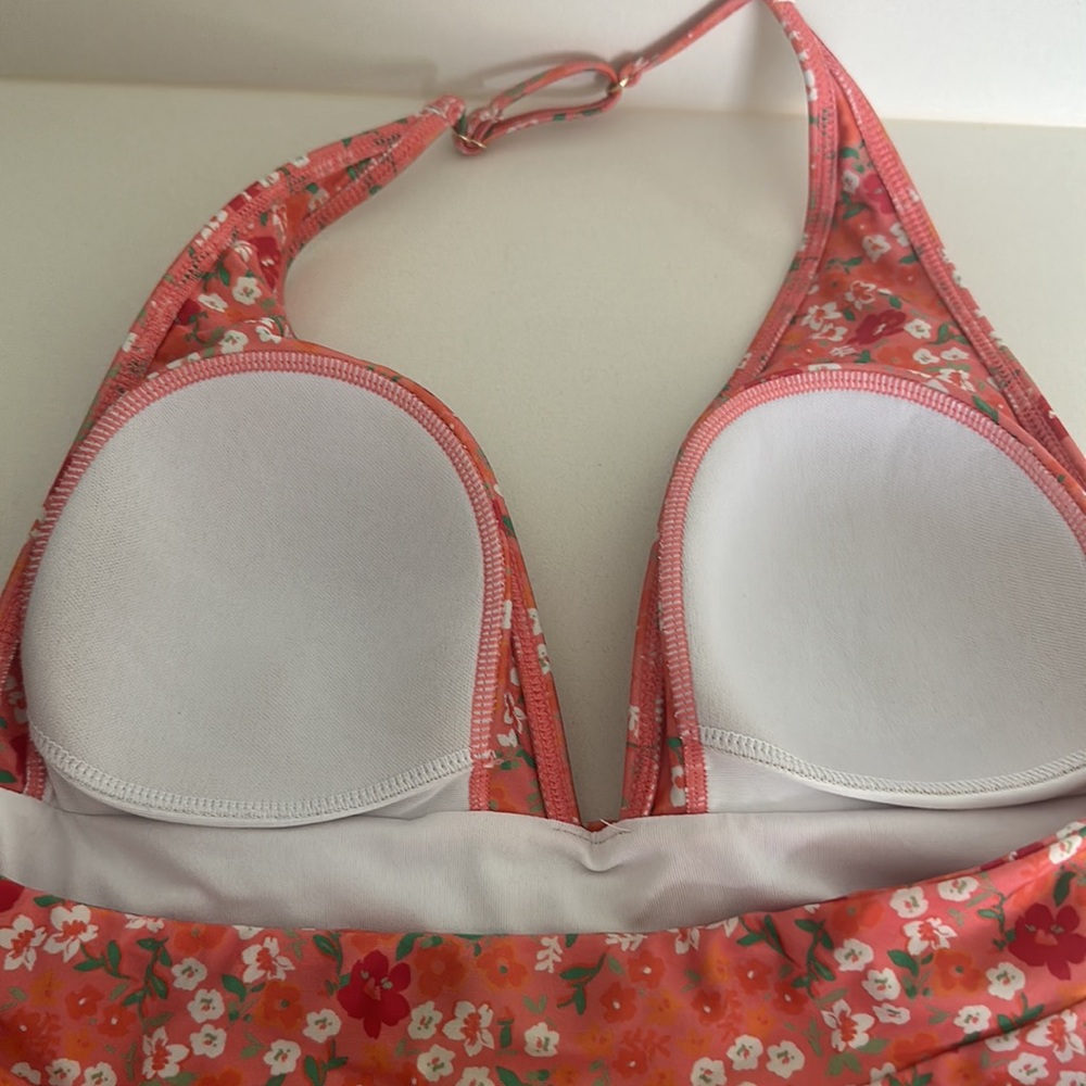 summersalt Coral Floral Halter One-Piece Swimsuit - Picture 5 of 11